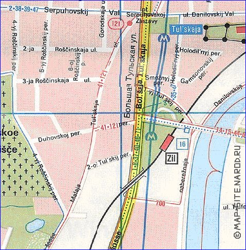 Transport carte de Moscou en anglais