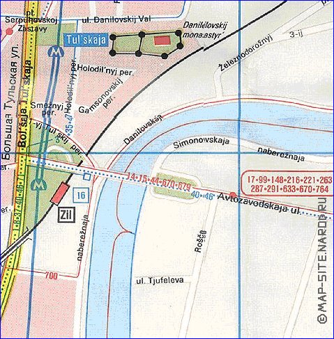 Transporte mapa de Moscovo em ingles