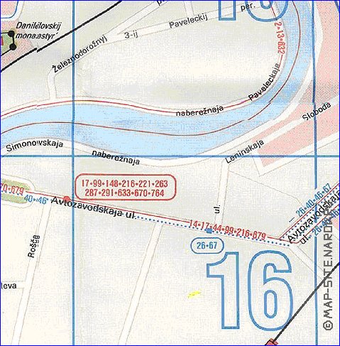 Transporte mapa de Moscovo em ingles