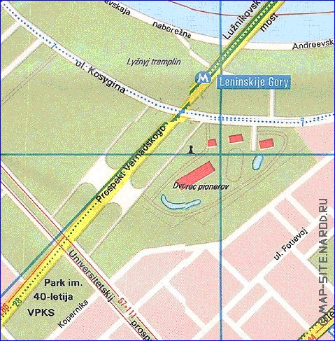 Transporte mapa de Moscovo em ingles