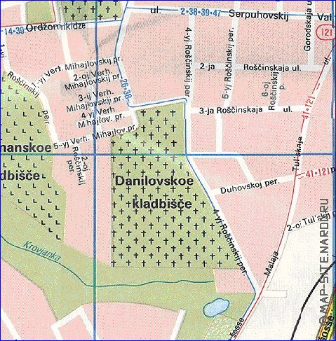 Transporte mapa de Moscovo em ingles