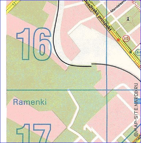 Transporte mapa de Moscovo em ingles