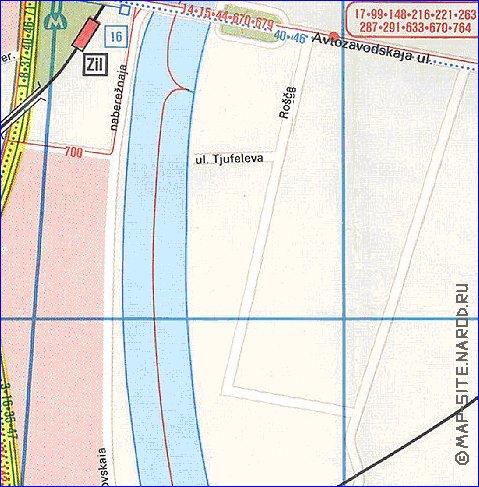 Transporte mapa de Moscovo em ingles