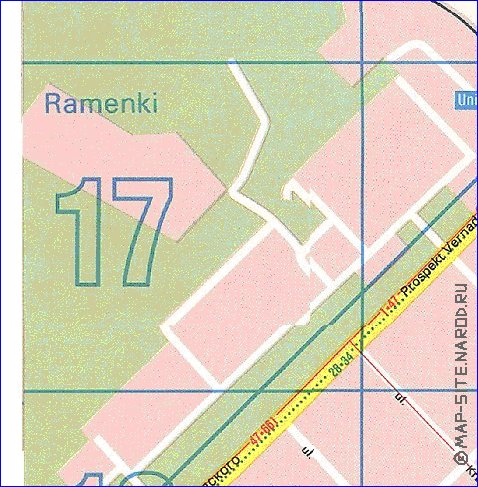 Transporte mapa de Moscovo em ingles