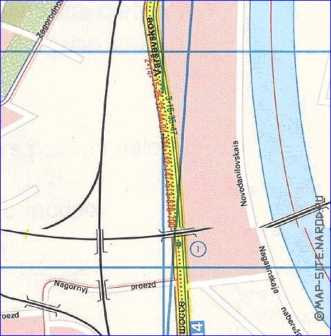 Transporte mapa de Moscovo em ingles