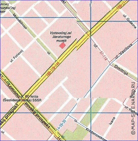 Transporte mapa de Moscovo em ingles