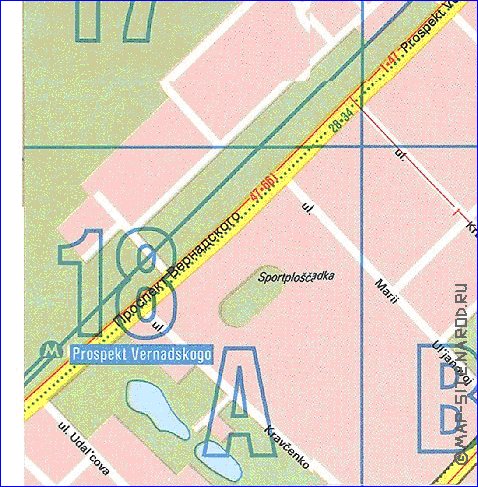 Transporte mapa de Moscovo em ingles