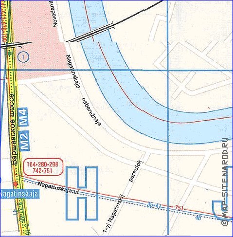 Transporte mapa de Moscovo em ingles