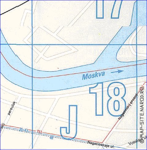 Transporte mapa de Moscovo em ingles