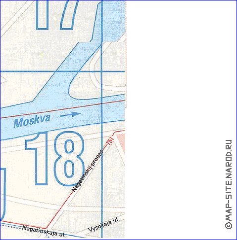 Transport carte de Moscou en anglais