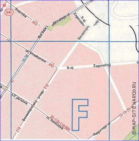 Transporte mapa de Moscovo em ingles