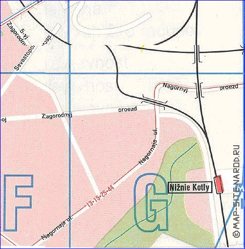 Transporte mapa de Moscovo em ingles