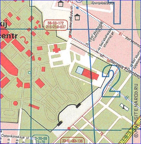 Transport carte de Moscou en anglais