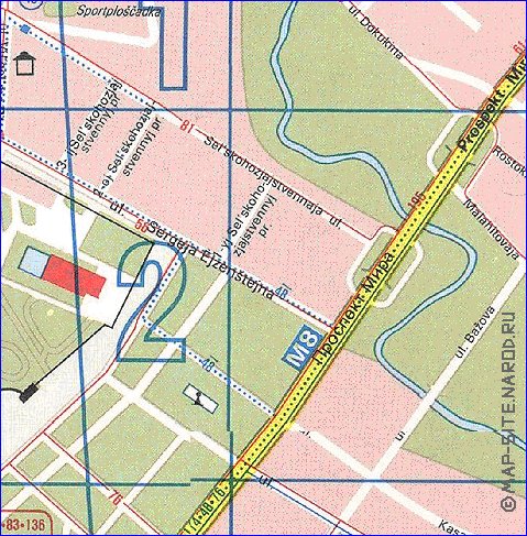 Transporte mapa de Moscovo em ingles