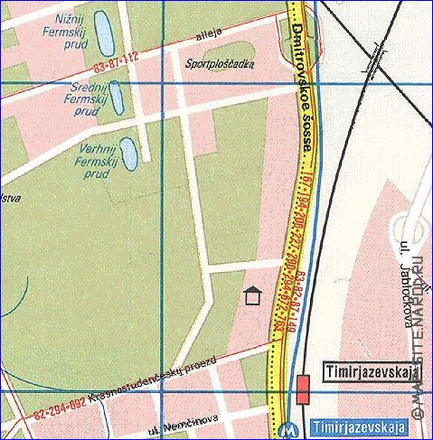 Transport carte de Moscou en anglais