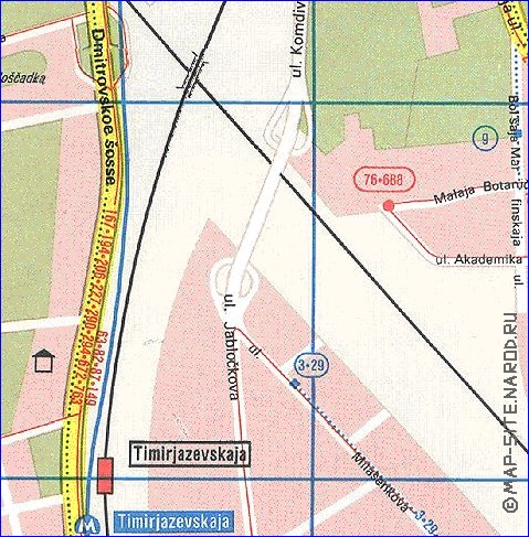 Transporte mapa de Moscovo em ingles