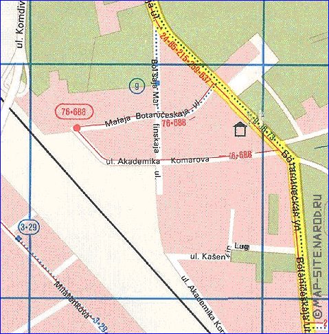 Transporte mapa de Moscovo em ingles