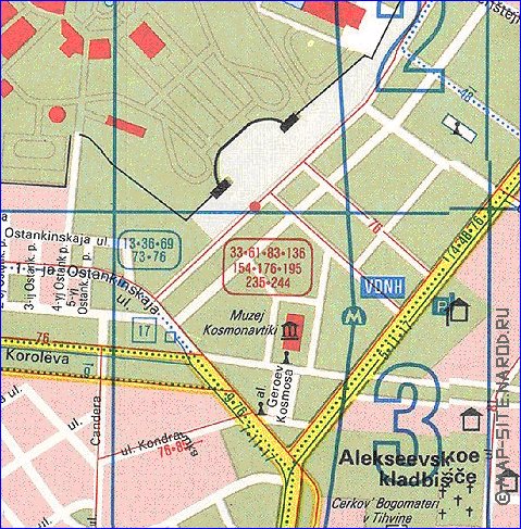 Transporte mapa de Moscovo em ingles