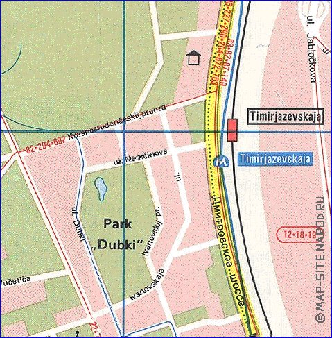 Transporte mapa de Moscovo em ingles