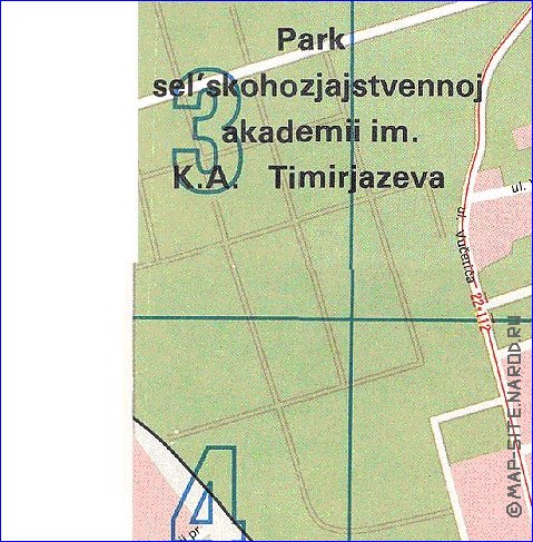 Transporte mapa de Moscovo em ingles