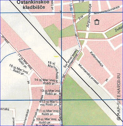 Transporte mapa de Moscovo em ingles