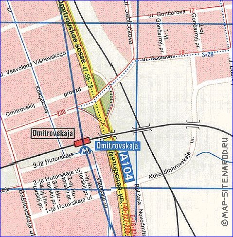 Transport carte de Moscou en anglais