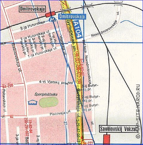 Transporte mapa de Moscovo em ingles