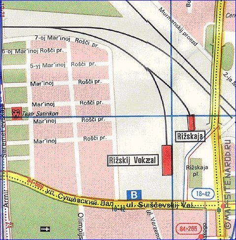 Transport carte de Moscou en anglais