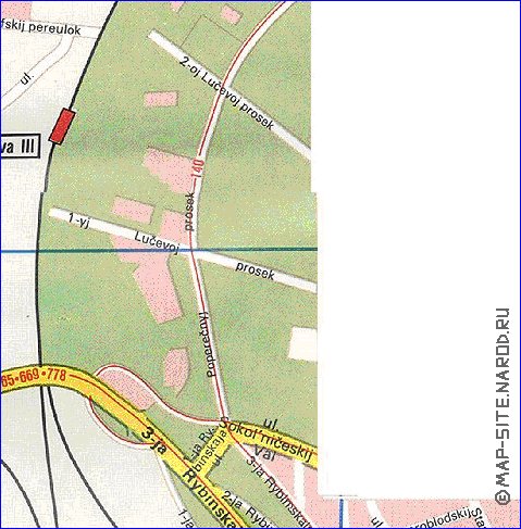 Transporte mapa de Moscovo em ingles