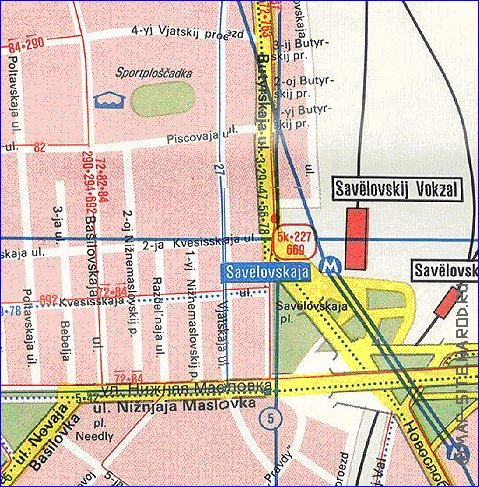 Transporte mapa de Moscovo em ingles