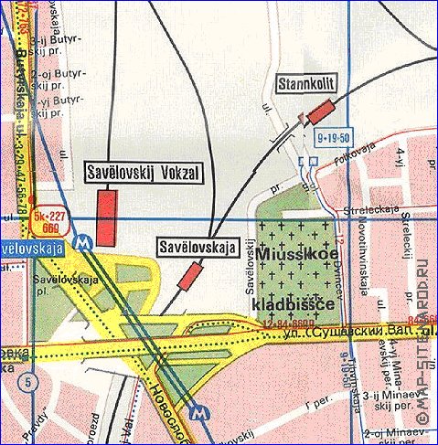 Transporte mapa de Moscovo em ingles