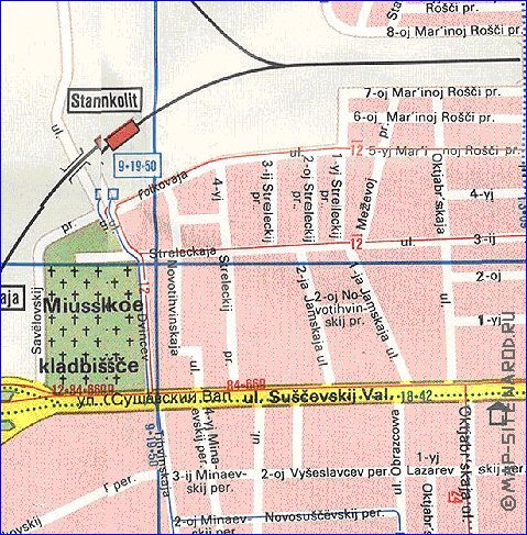 Transporte mapa de Moscovo em ingles