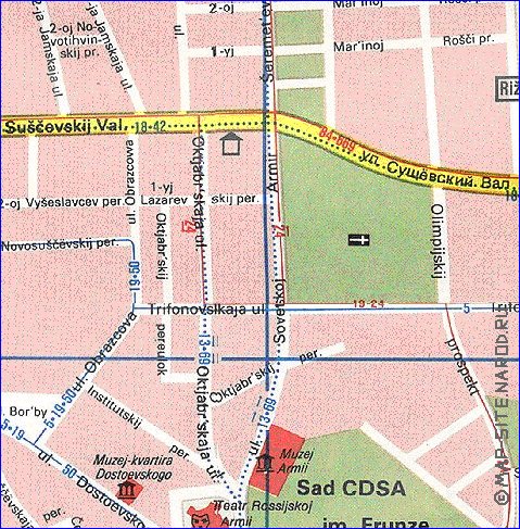 Transporte mapa de Moscovo em ingles