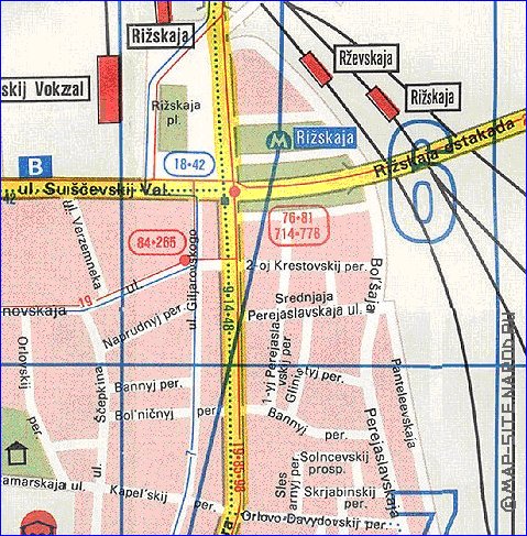 Transporte mapa de Moscovo em ingles