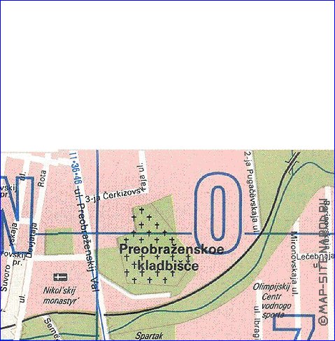 Transporte mapa de Moscovo em ingles