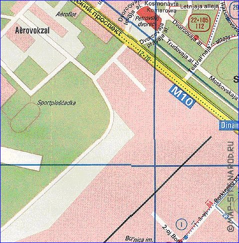 Transporte mapa de Moscovo em ingles