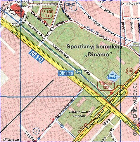 Transporte mapa de Moscovo em ingles