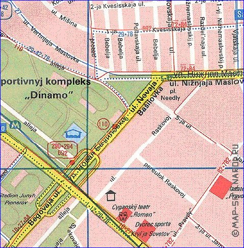 Transport carte de Moscou en anglais