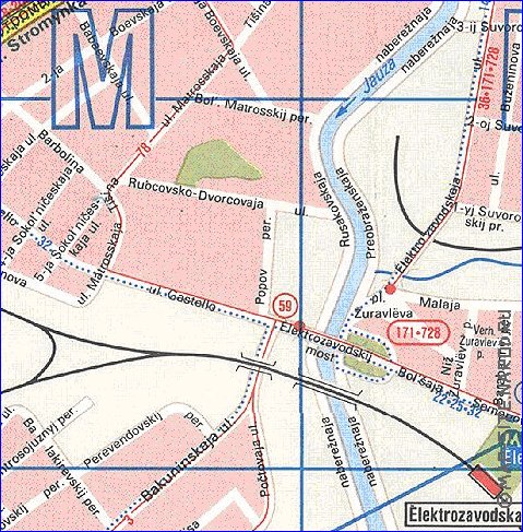 Transporte mapa de Moscovo em ingles