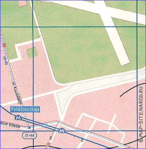 Transport carte de Moscou en anglais