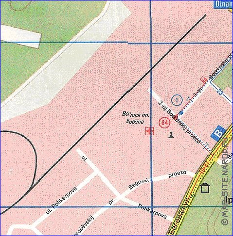 Transporte mapa de Moscovo em ingles