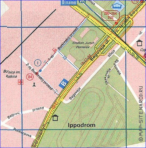 Transporte mapa de Moscovo em ingles