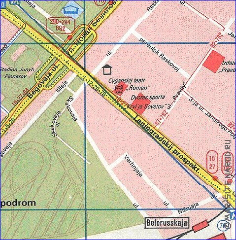 Transporte mapa de Moscovo em ingles