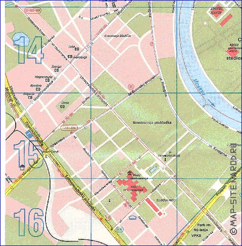 Transport carte de Moscou en anglais