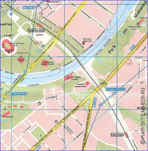 Transporte mapa de Moscovo em ingles