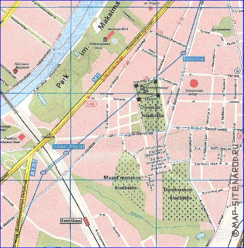 Transporte mapa de Moscovo em ingles