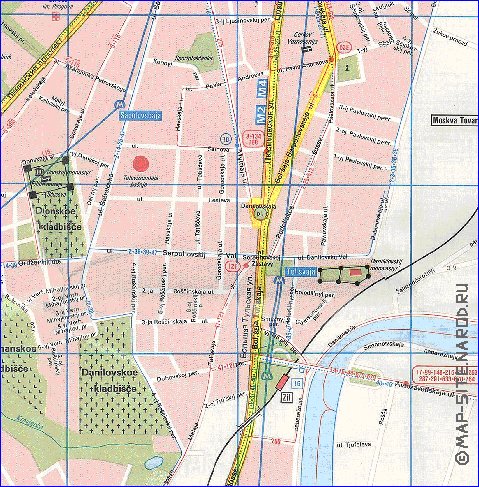 Transporte mapa de Moscovo em ingles