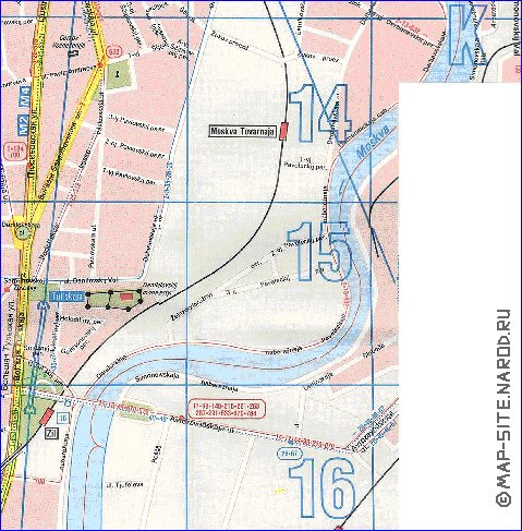 Transporte mapa de Moscovo em ingles