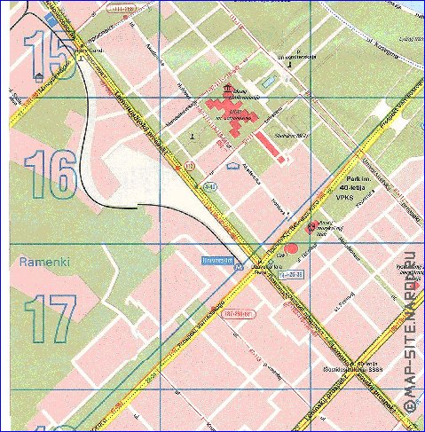 Transport carte de Moscou en anglais