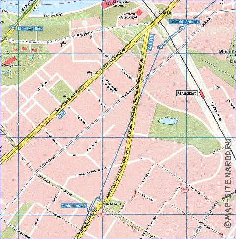 Transporte mapa de Moscovo em ingles